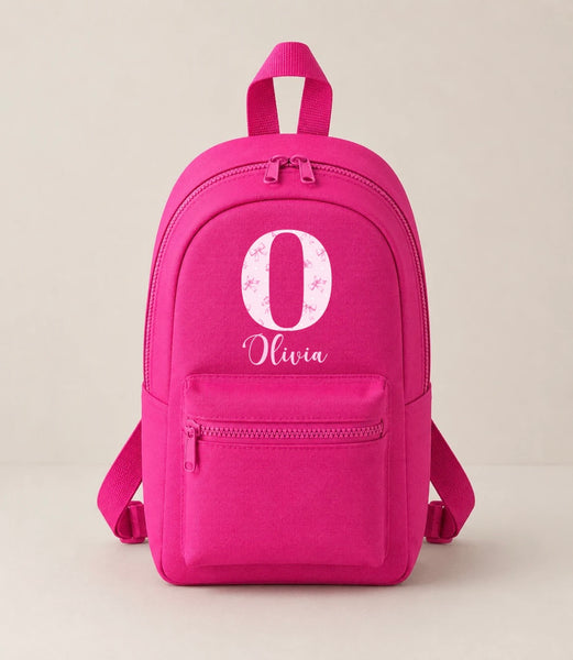 Personalised Bow Mini Backpack