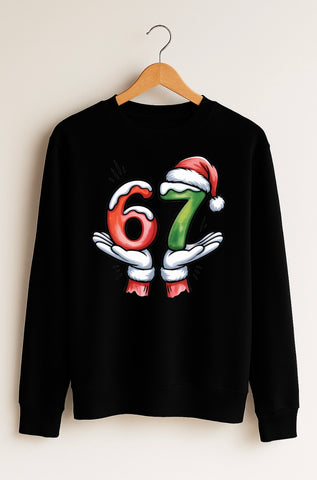 Personalised 67 Sweatshirt in Black