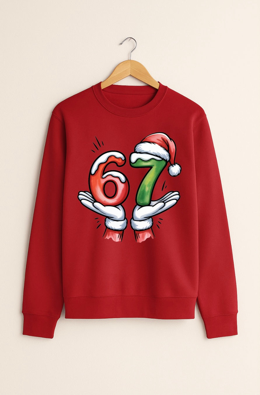 Personalised 67 Sweatshirt in Red