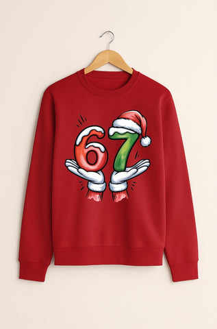 Personalised 67 Sweatshirt in Red