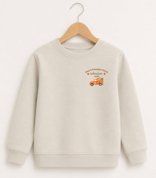 Personalised Pumpkin Patch Adventure Sweatshirt