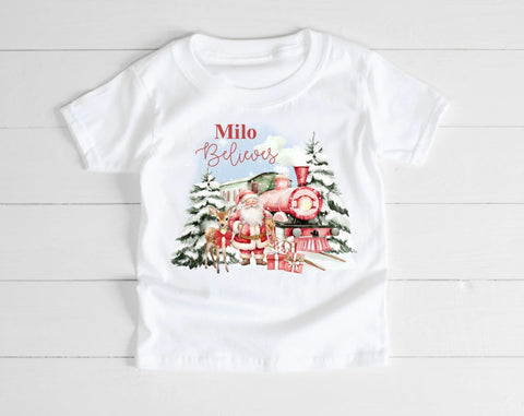 Personalised Red Train T-Shirt