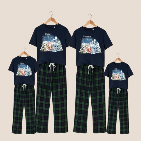 Family Matching Christmas Train Pyjamas
