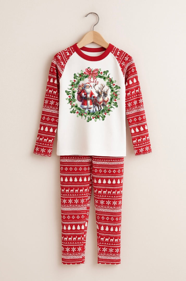 Mens Fairisle Santa Pyjamas
