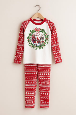 Mens Fairisle Santa Pyjamas