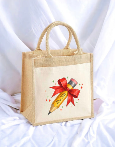 Personalised Christmas Pencil Tote Bag
