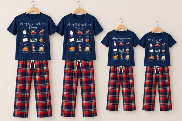 Personalised Family Matching Christmas Memories Pyjamas