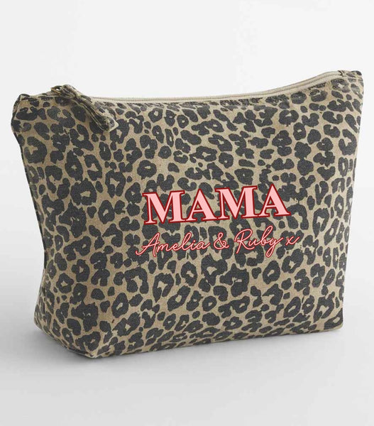 Personalised Leopard Print Accessory Bag