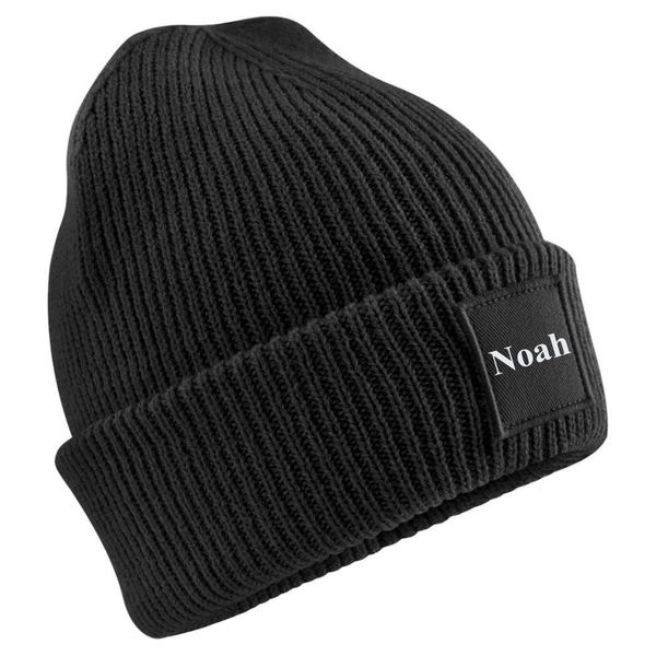 Personalised Ribbed Knit Beanie
