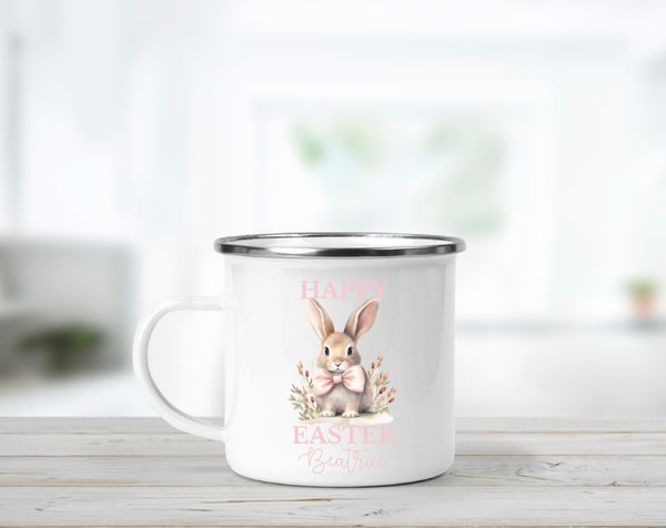 Personalised Happy Easter Enamel Mug