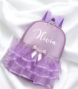 Personalised Purple Tutu Backpack