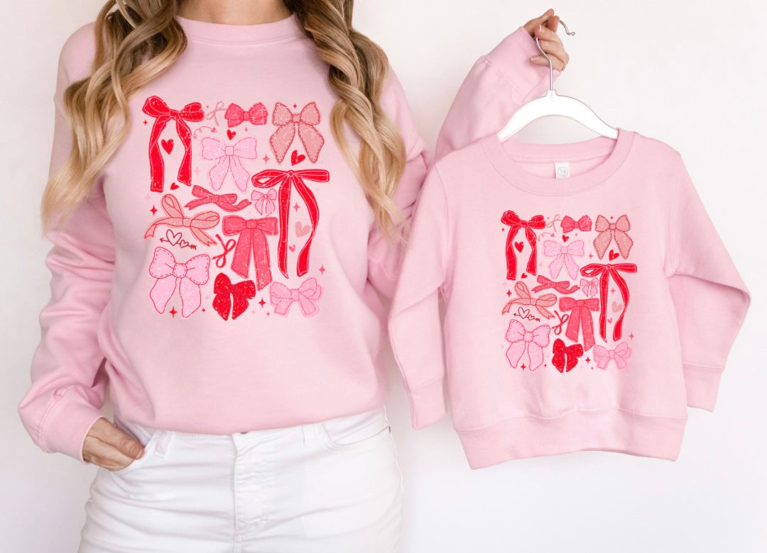 Valentine’s Bow Ladies Sweatshirt
