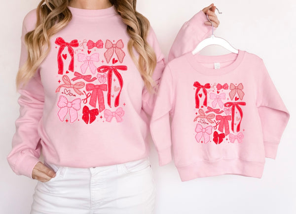 Valentine’s Bow Ladies Sweatshirt