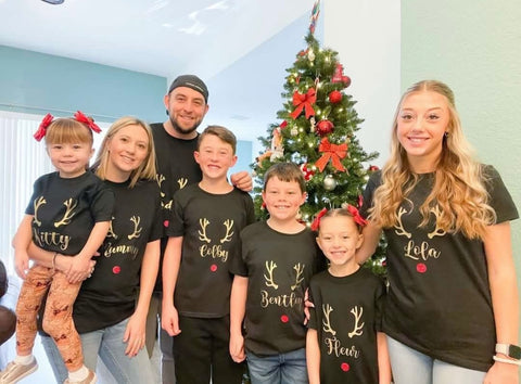 Mens Personalised Reindeer T-Shirt