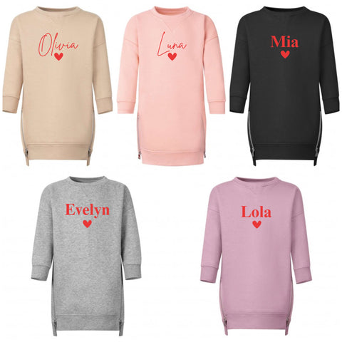 Personalised Valentine’s Sweatshirt Dress