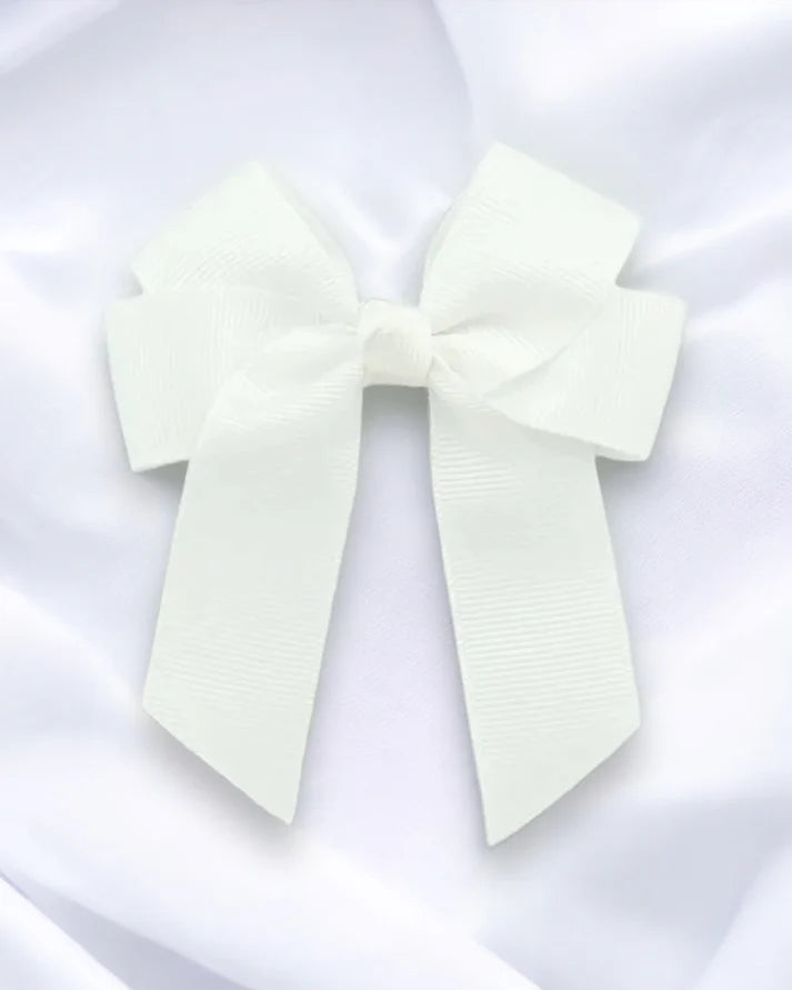 Personalised White Hair Bow