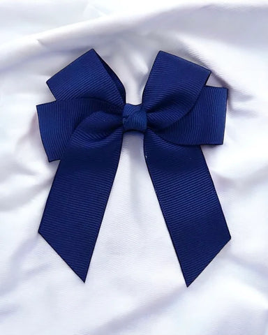 Personalised Navy Hair Bow