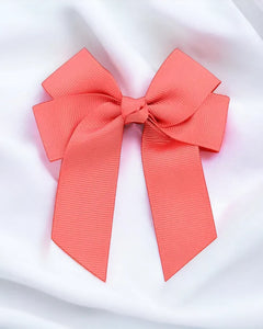 Personalised Coral Hair Bow