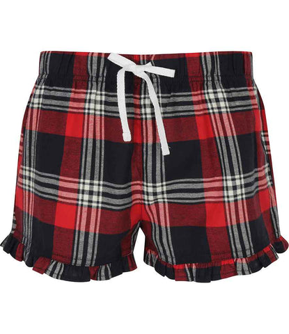 Ladies Red Frill Lounge Shorts