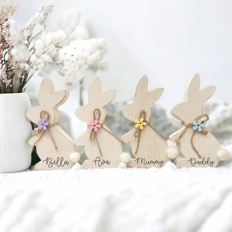 Personalised Wooden Bunny