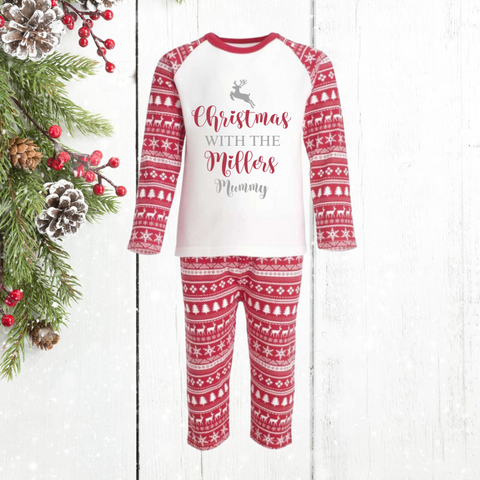 Women’s Personalised Family Name Pyjamas