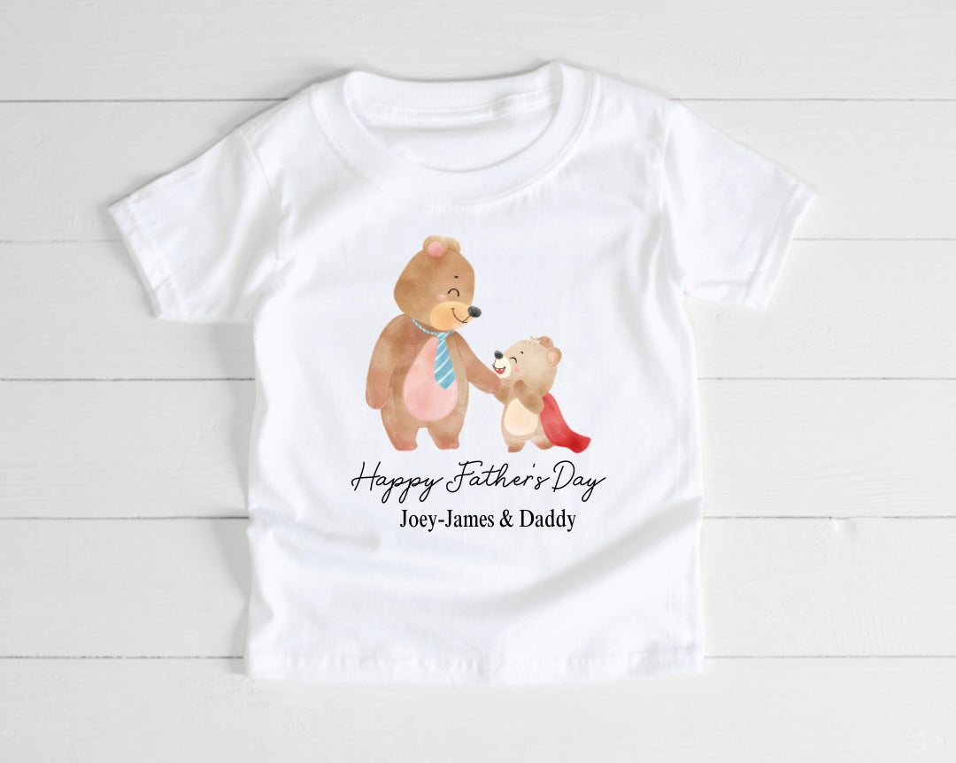 Personalised Father’s Day Superhero Bear T-Shirt