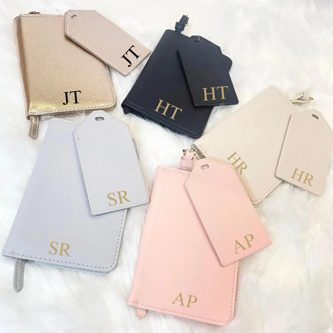 Personalised Passport Cover and Luggage Tag Set