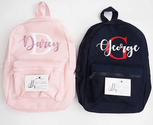 Personalised Name and Initial Mini Backpack