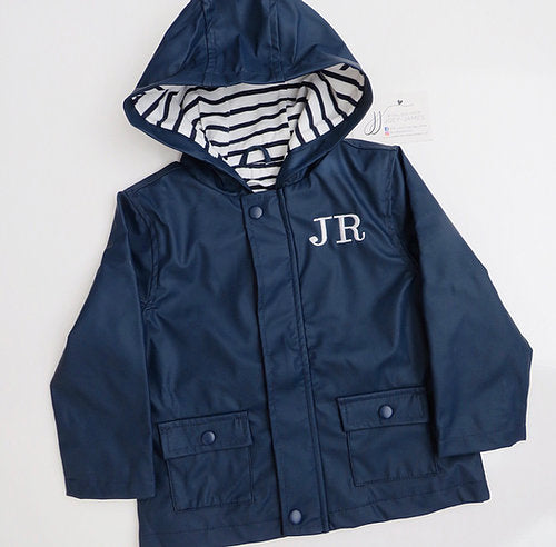 Embroidered Initial Raincoat