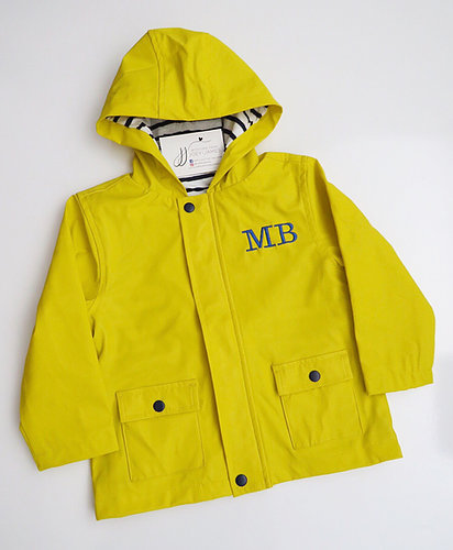 Embroidered Initial Raincoat
