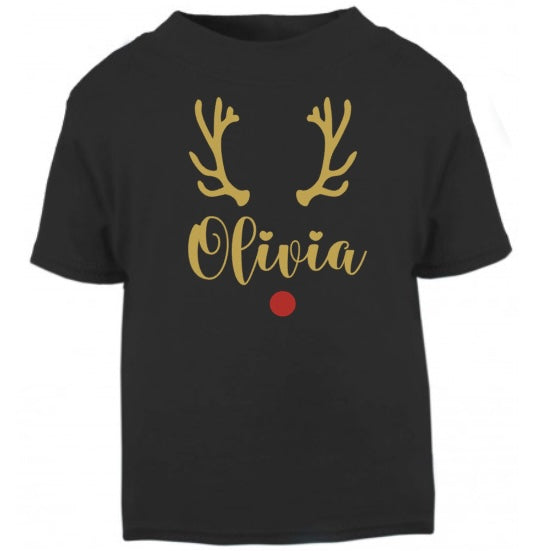 Children's Personalised Reindeer T-Shirt