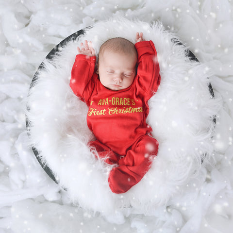 Personalised First Christmas Rompersuit