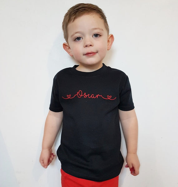 Personalised Heart Scroll T-Shirt