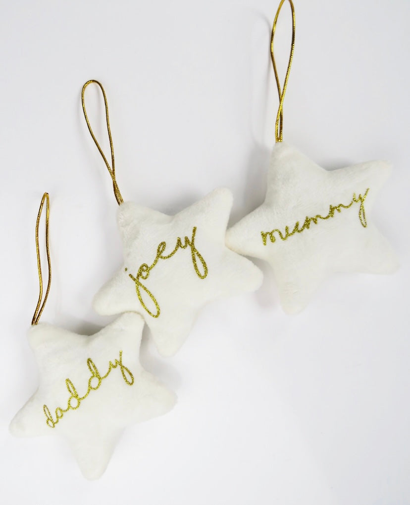 Personalised Star Hanging Decoration
