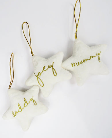 Personalised Star Hanging Decoration