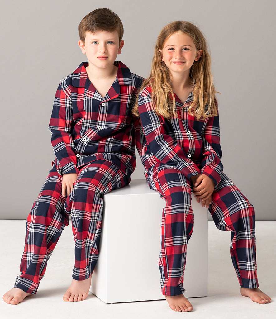 Embroidered Tartan Lounge Set