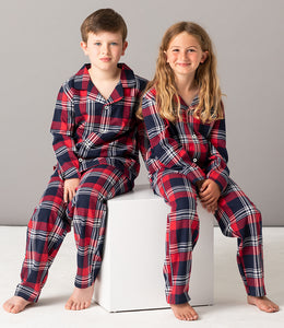 Embroidered Tartan Lounge Set