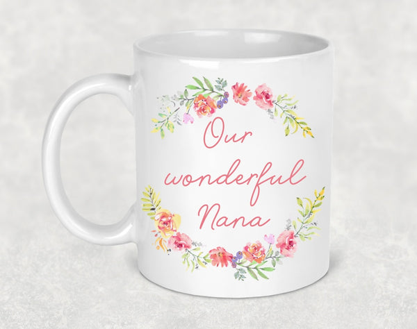 Personalised Floral Mug