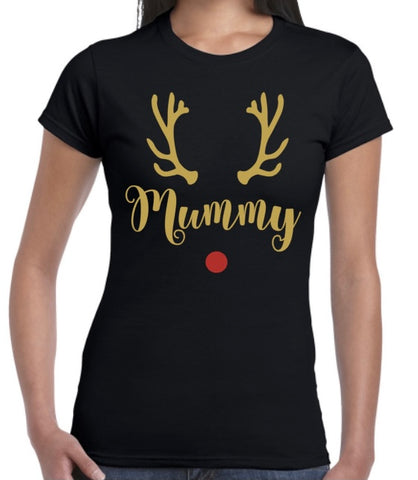 Ladies Personalised Reindeer T-Shirt
