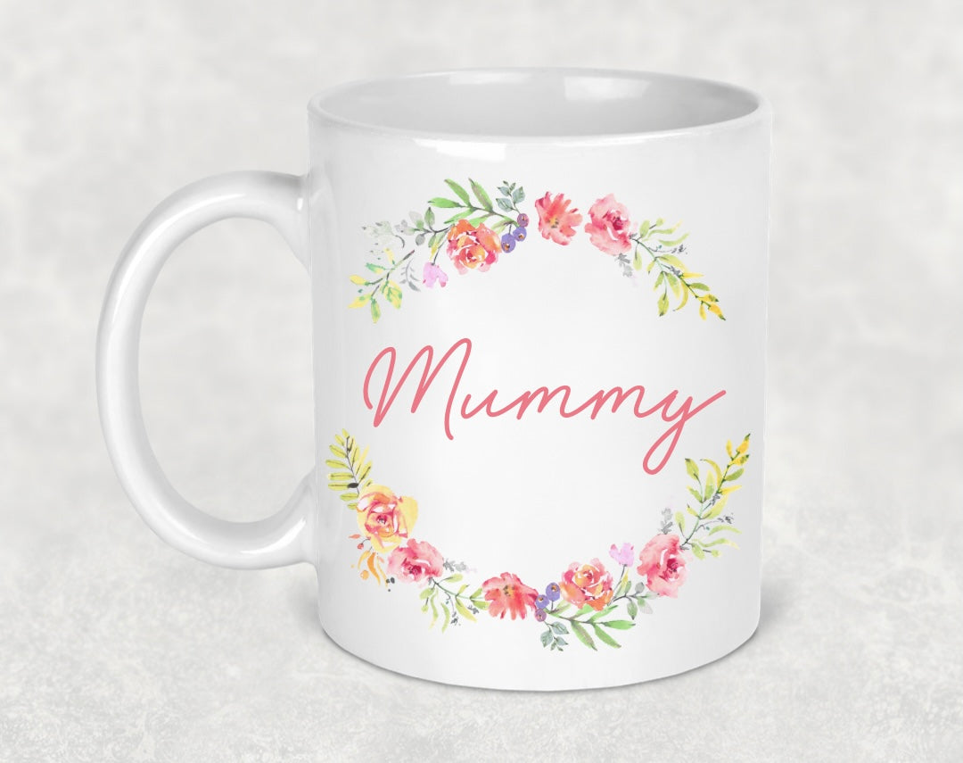 Personalised Floral Mug