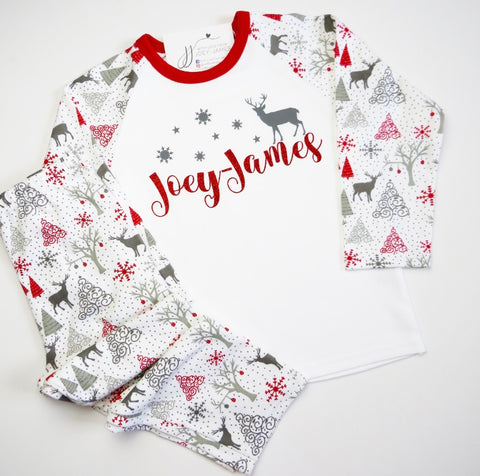 Personalised Reindeer Pyjamas